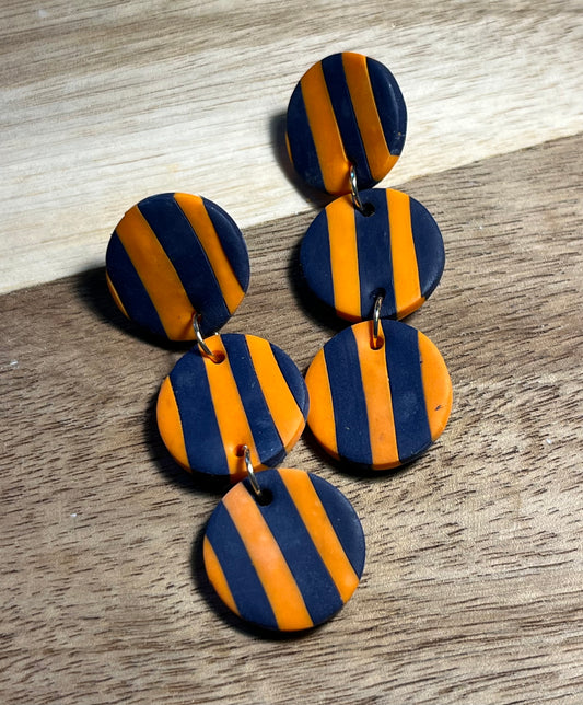 Mod. Aurora print bleu - Orange